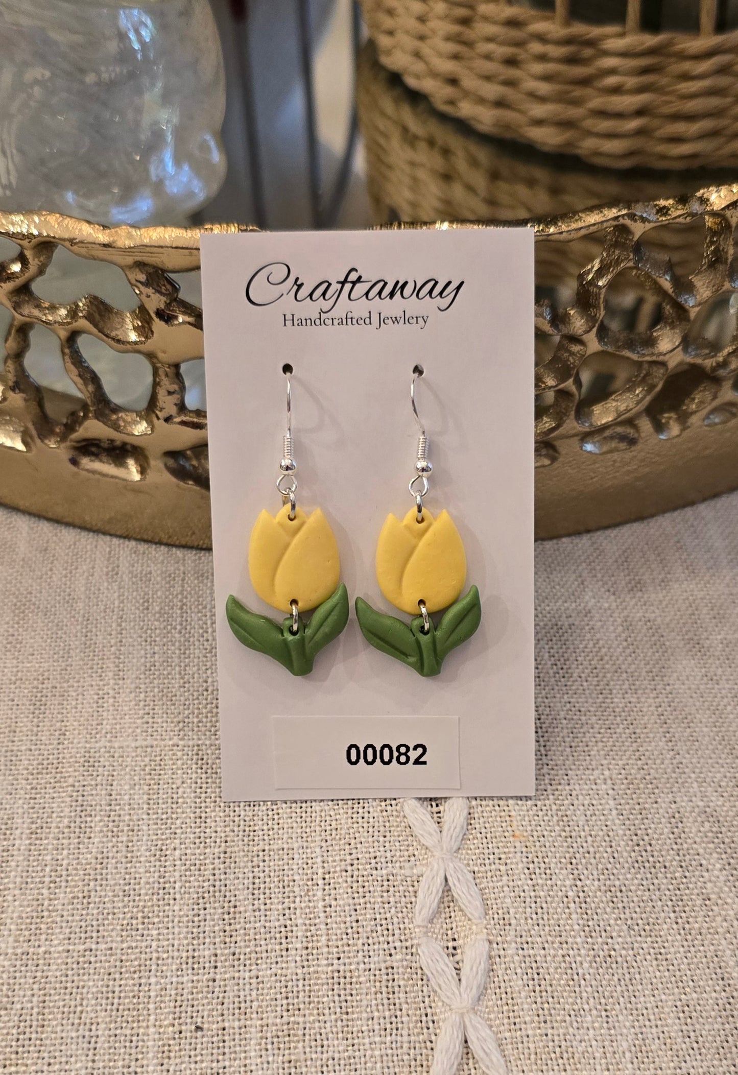 Polymer Clay Yellow Tulips