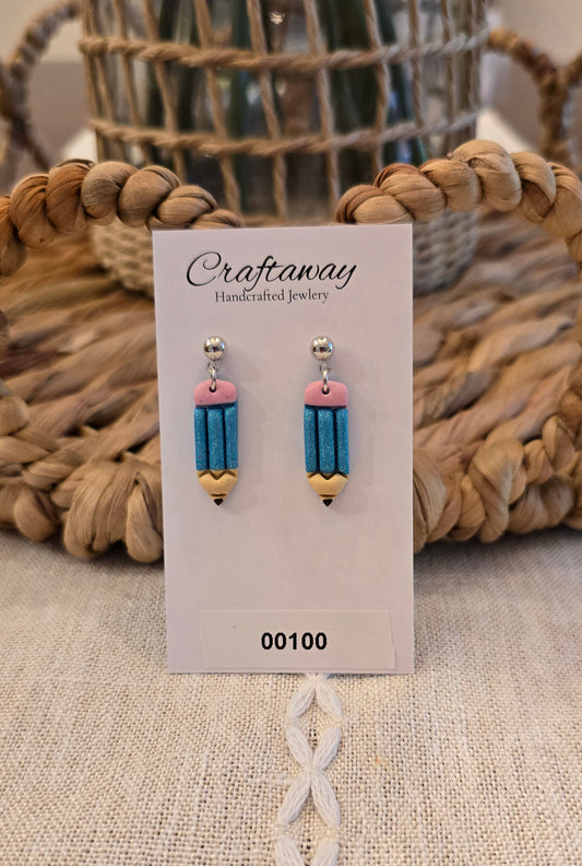 Polymer Clay Blue Pencils