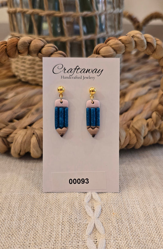 Polymer Clay Blue Pencils