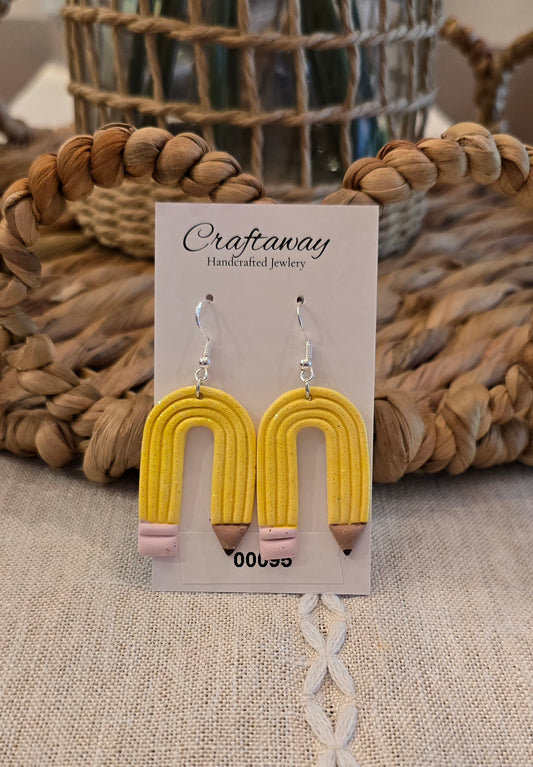 Polymer Clay Yellow Pencil Arch