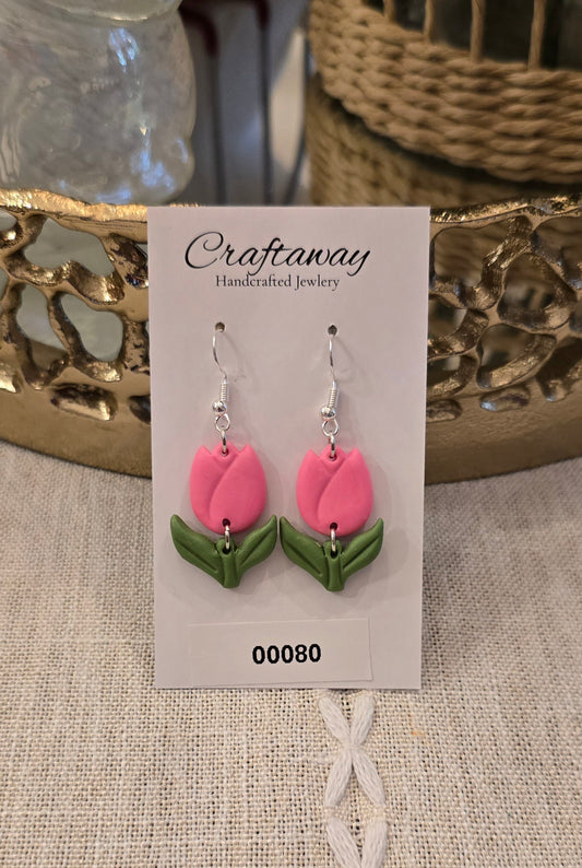 Polymer Clay Pink Tulips