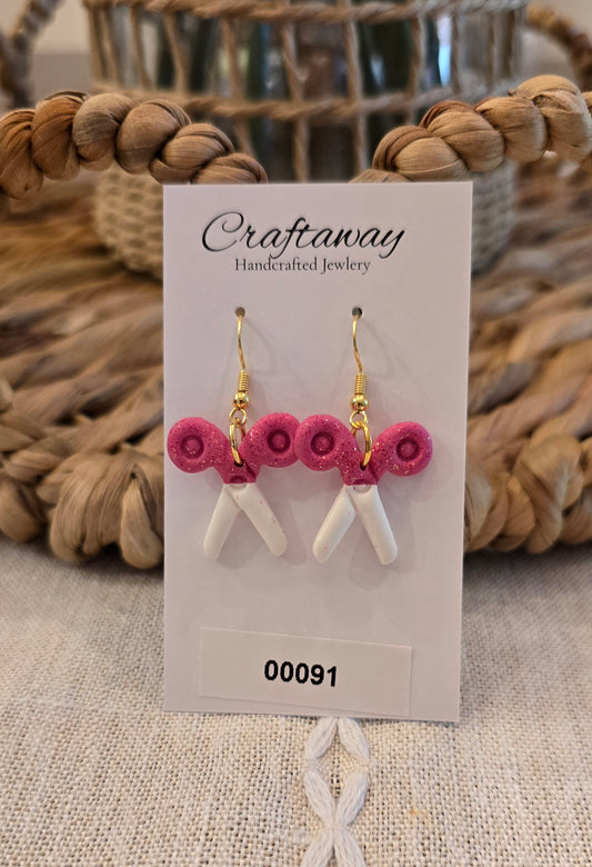Polymer Clay Pink Scissors