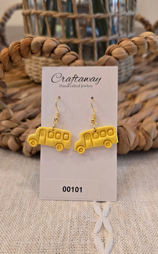 Polymer Clay Yellow School Buses