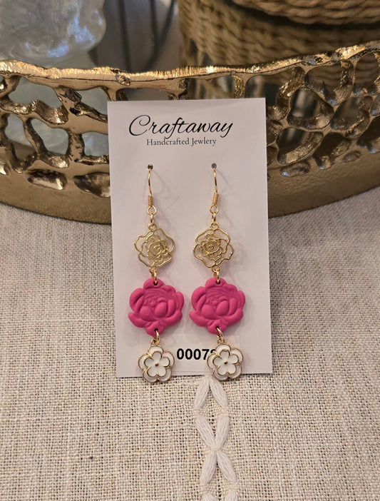 Polymer Clay Floral Dangles