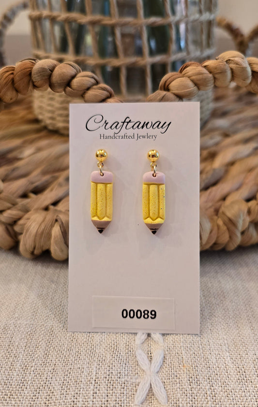 Polymer Clay Yellow Pencils