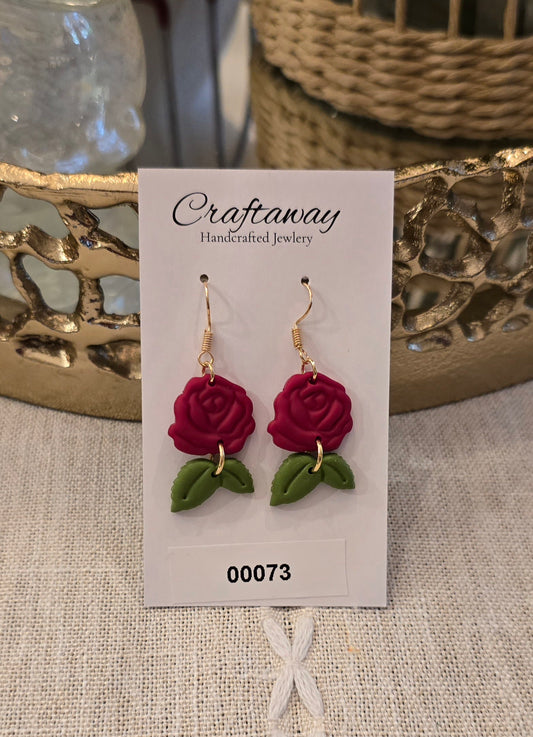 Polymer Clay Red Roses