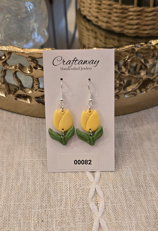 Polymer Clay Yellow Tulips