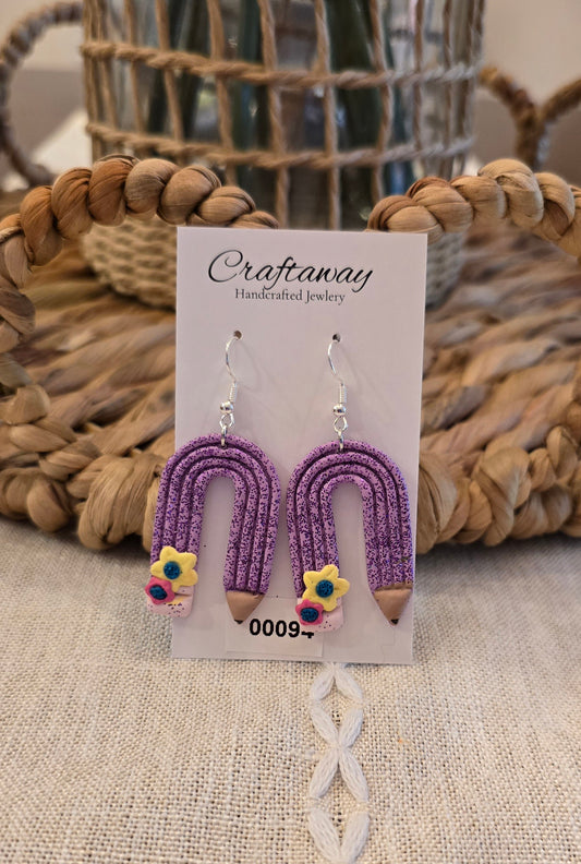 Polymer Clay Purple Pencil Arch